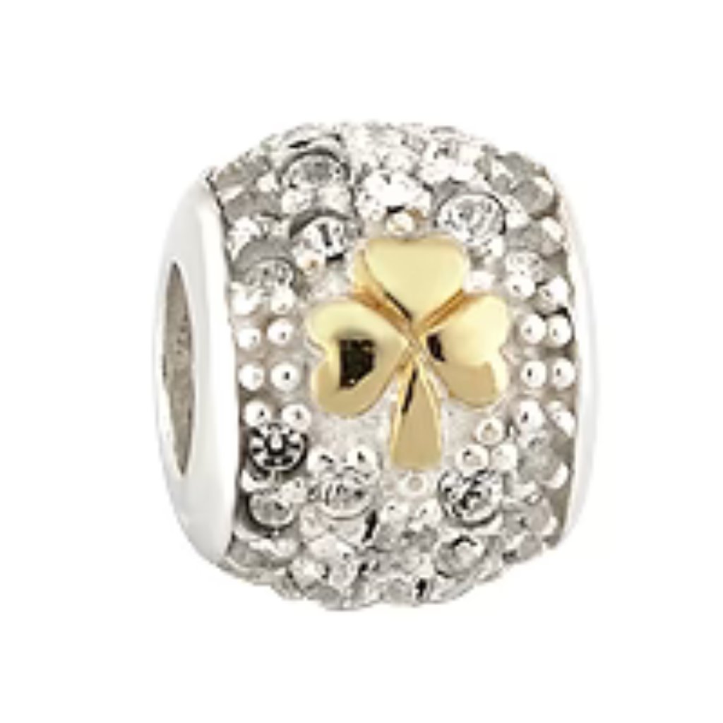 Solvar Gold Shamrock Bead